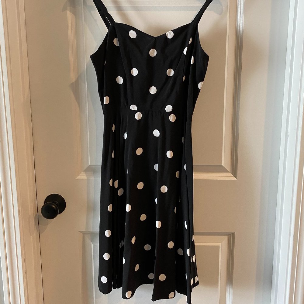 Old Navy | Black & White Polka Dot Dress